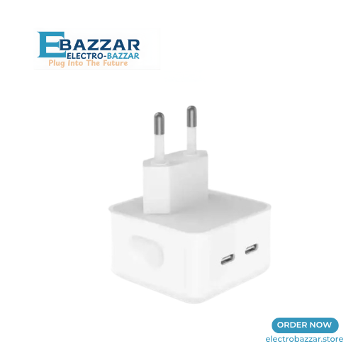 Dual USB-C 40W Power Adapter – Compact Design, Full Speed Charging
