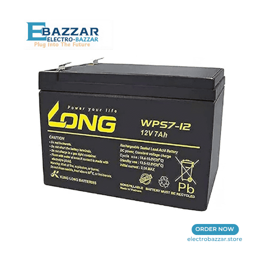 12V 7.2Ah AGM Lead Acid Battery WP7.2-12AF2 – 6.35mm Terminal
